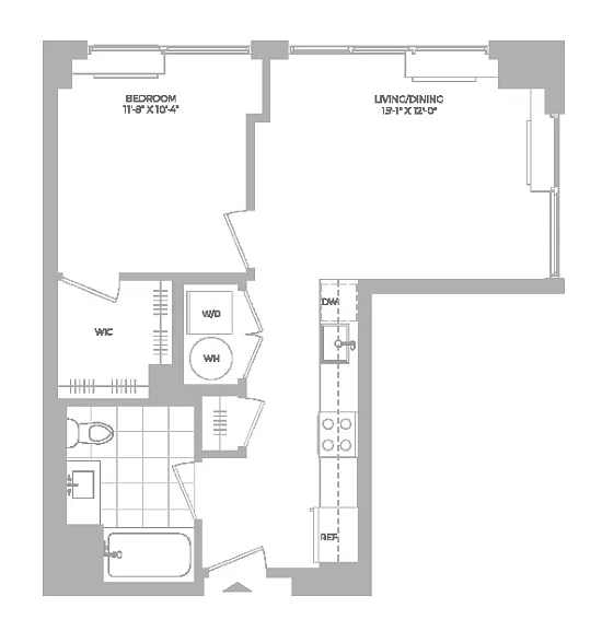 Floor plan A14 -1X1