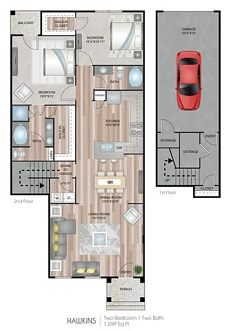Floor plan Hawkins