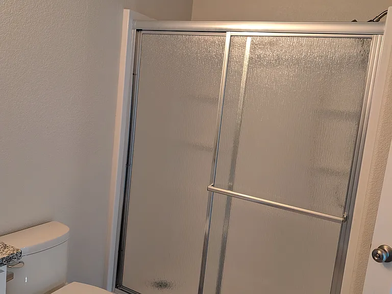 master bathroom. brand new walk in shower