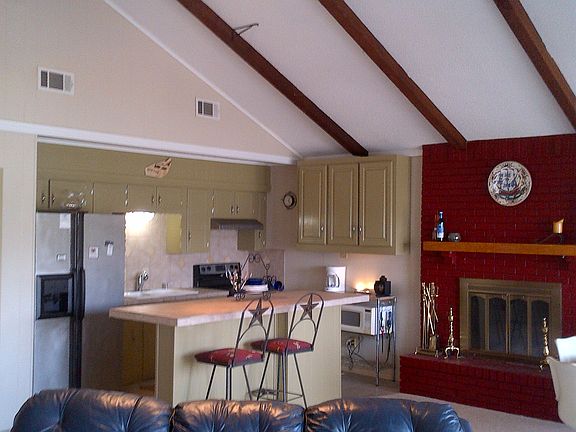 Great room facing lake