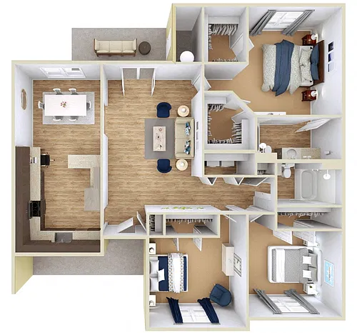 Floor plan 3 Bedroom Duplex