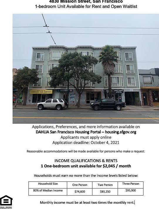1st image of 4830 Mission St #404