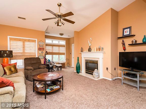 Living room with vaulted ceilings