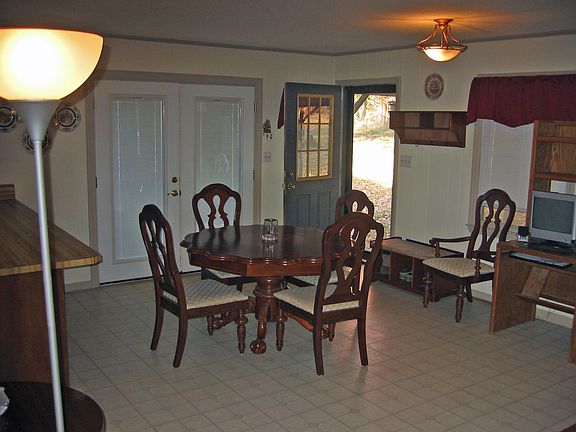 Dining Room With Double French Doors 