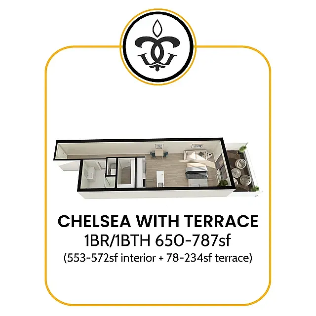 Floor plan Chelsea with terrace