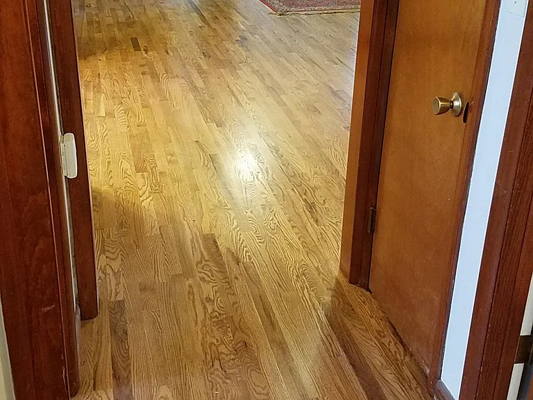bed 1 to hall way to living to bed 2