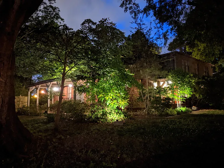 Solar Powered Landscape Lighting at Night - (no electrical expense)