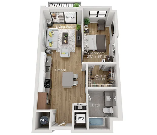Floor plan A (Studio)