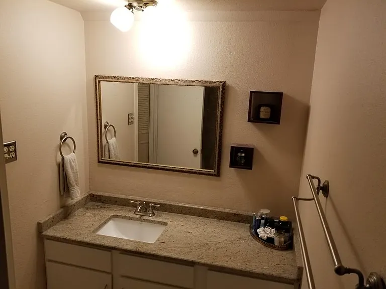 Master bathroom counter.