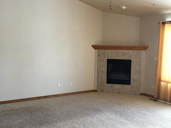 living room with gas fireplace