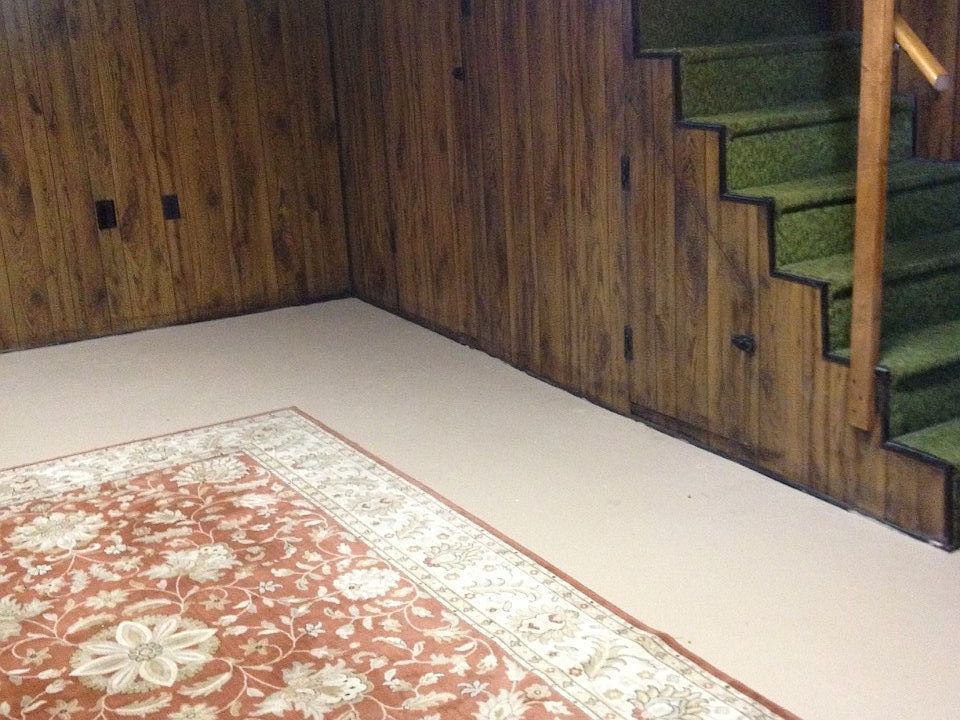 Partially finished basement
