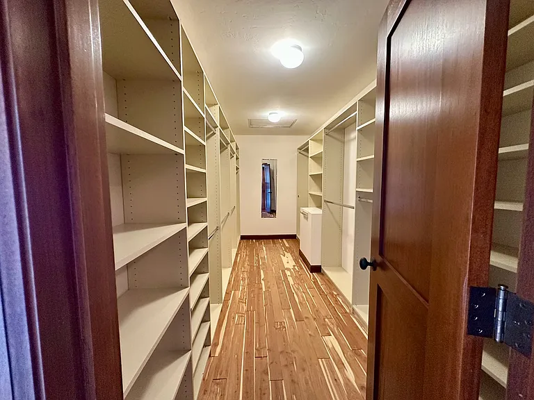 Main bedroom cedar walk in closet.
