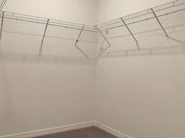 Lots of space in the master closet