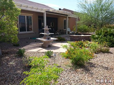 Lattice covered back of home