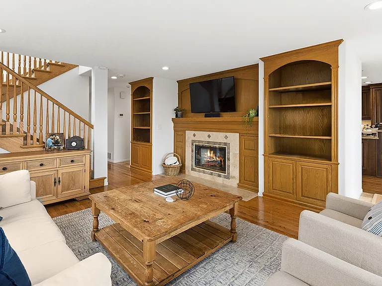 Living Room, open to Formal Dining Room and Kitchen