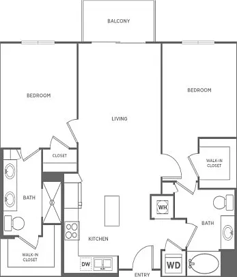 Two Bedroom Two Bath (1062 SF) Two Bedroom Two Bath (1062 SF)
