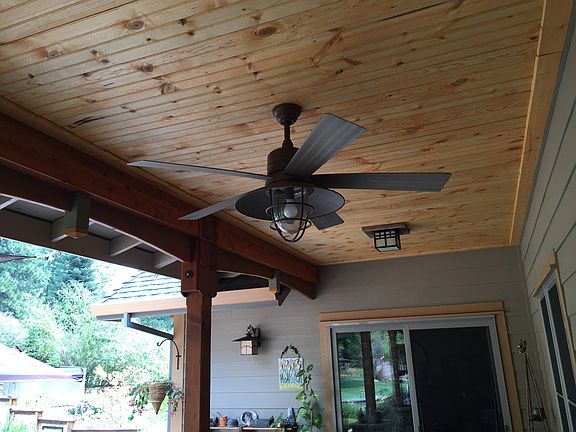 Back patio ceiling