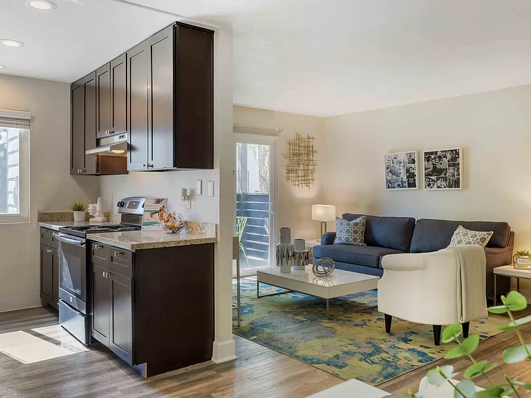 Open Living Room & Kitchen
