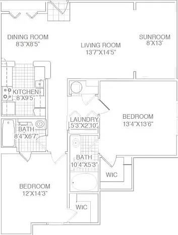 Two Bed Two Bath Standard with Sunroom-Renovated Two Bed Two Bath Standard with Sunroom-Renovated