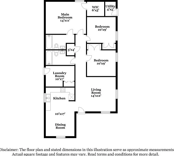 3 bed, 2.0 bath, 1077 sqft, $1,410 — Photo 2