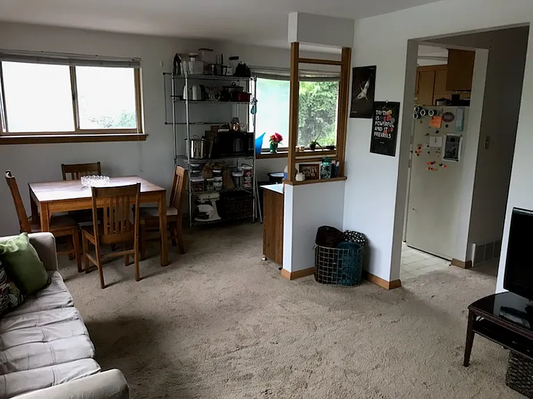 Living room open to kitchen