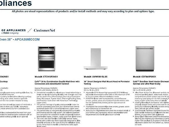 Appliance Package Upgrades