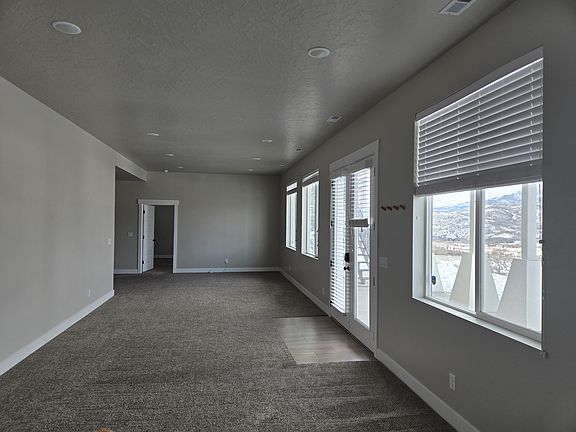 View from kitchen to open living area