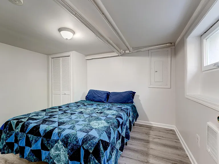 Closet & luxury vinyl flooring in bedroom!