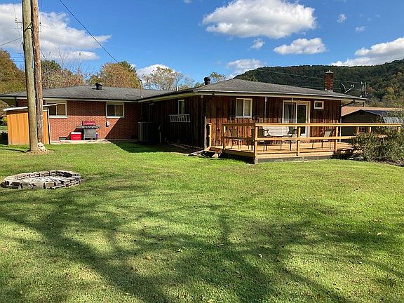 Backyard, deck, firepit