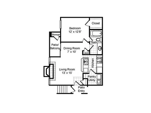 Floor plan 1/1 With Garage