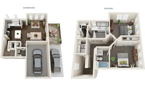 Floor plan Two Bedroom Farmhouse