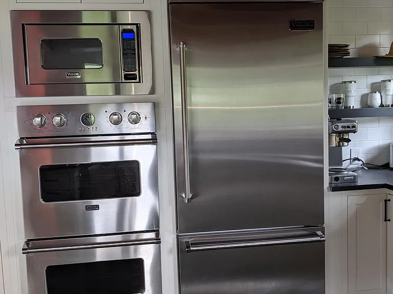 Viking Fridge/Freezer, double electric ovens + Microwave