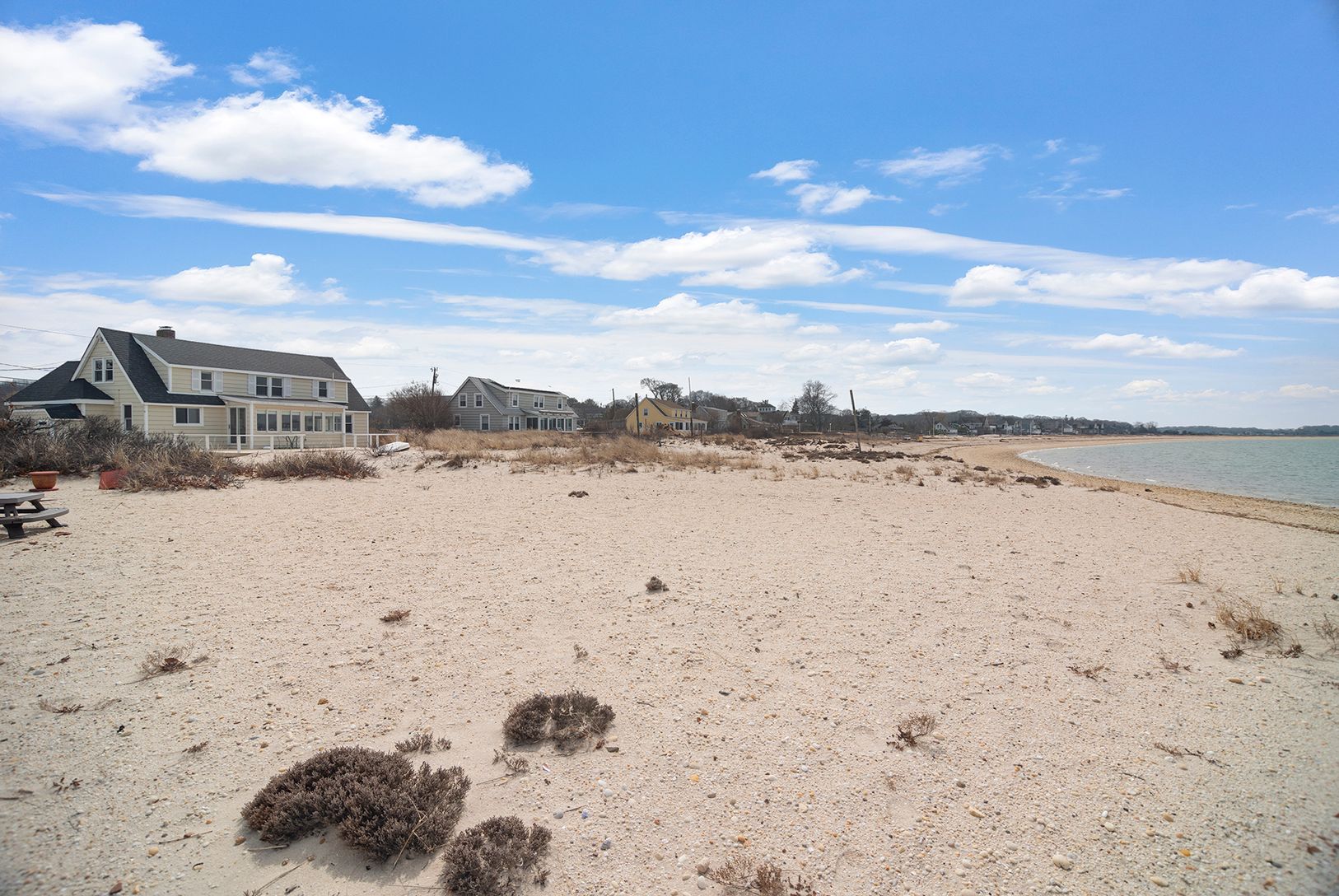  Back of house.....beach front! Peconic Bay.
