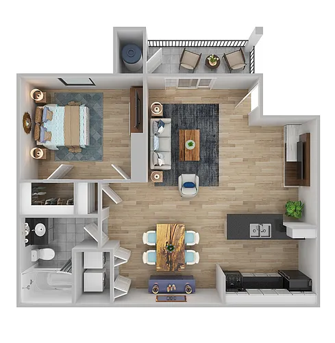 Floor plan 1 Bedroom 1 Bathroom