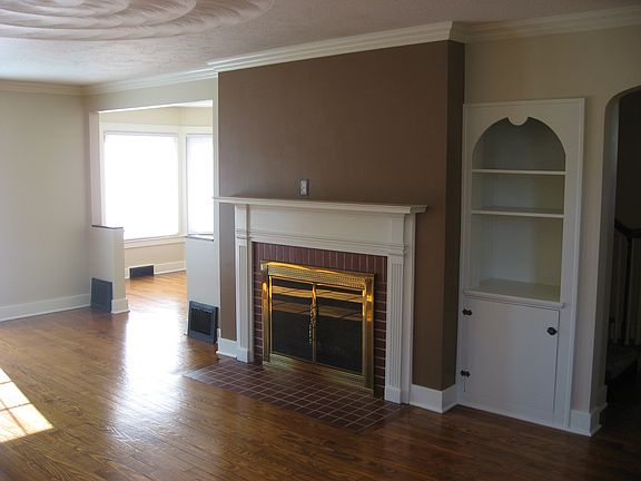 Living room with built ins