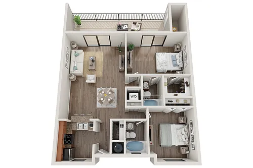 Floor plan 2 Bedroom 2 Bath Renovated