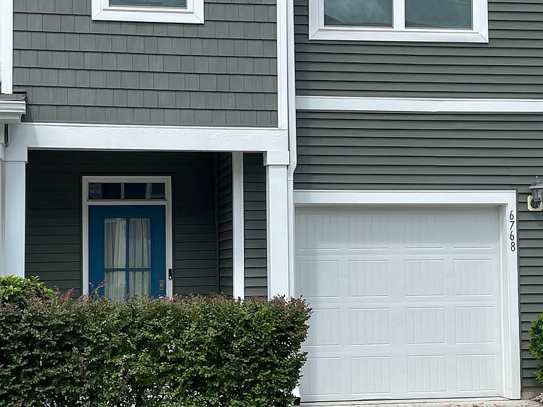 Front, two-car driveway