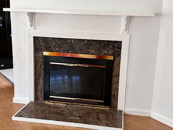 Living room fireplace