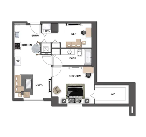Floor plan A3 + Den