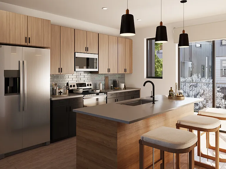 Ascent 3 x 3 B warm industrial upgraded townhome
