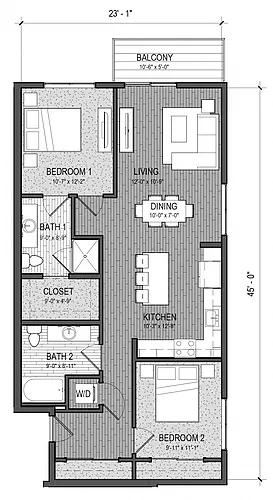 Floor plan The Confluence 2F