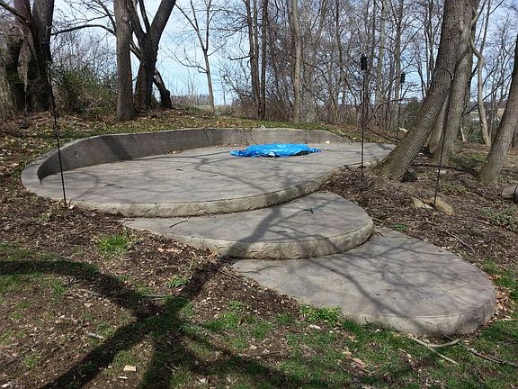 Stamped Concrete Fire pit!