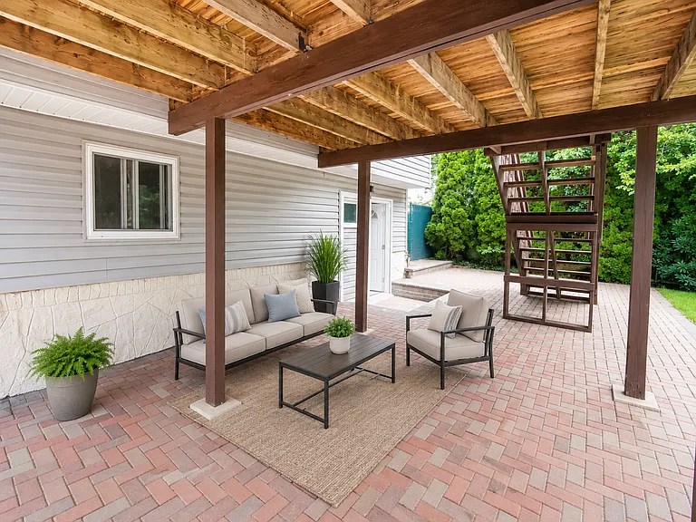 back entrance / patio space