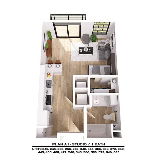 Floor plan A1 Studio
