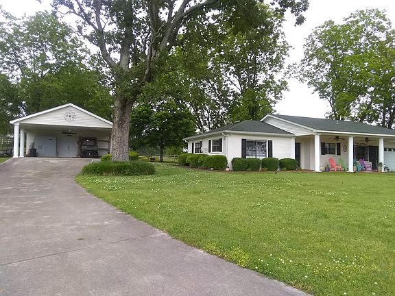 Front view w/carport