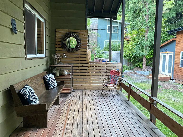 Spacious covered decks.