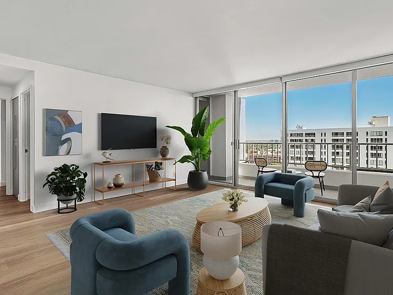 Living room leads to bedrooms