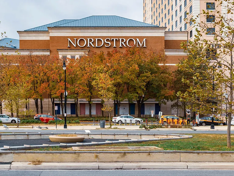 Across the way from the shops at Fashion Centre at Pentagon City.