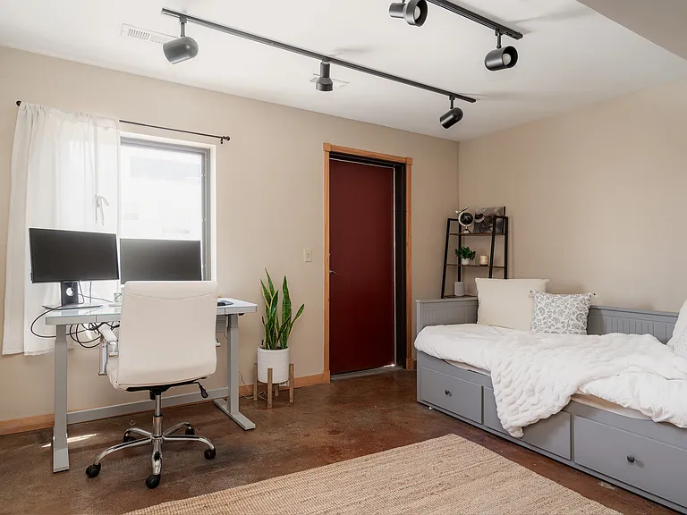 Second Bedroom has its own private balcony facing Blake St. (not pictured)