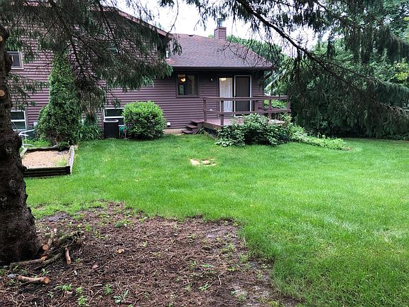 Private backyard with deck